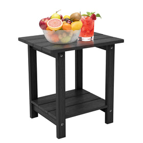 Juserox weatherproof table complements poolside or porch seating with reliable surface.