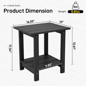 Juserox Adirondack end table showcases modern design for stylish backyard spaces.