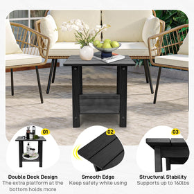 Juserox patio side table offers easy-clean surface for daily outdoor use.