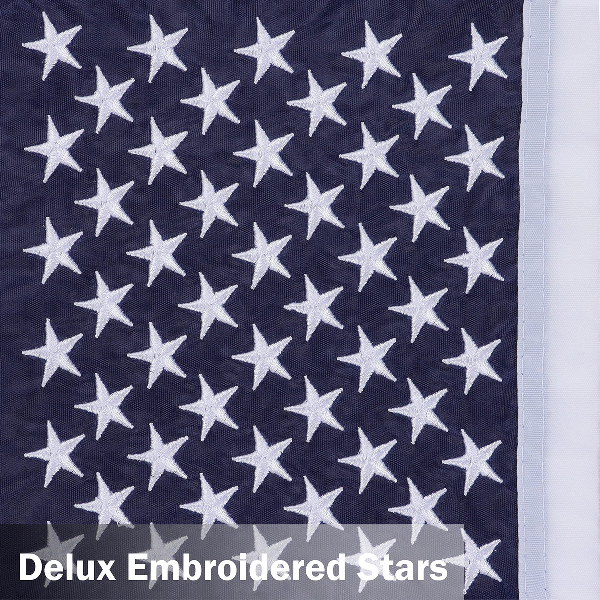 JUSHEN 210D nylon flag resists weather and dries quickly.