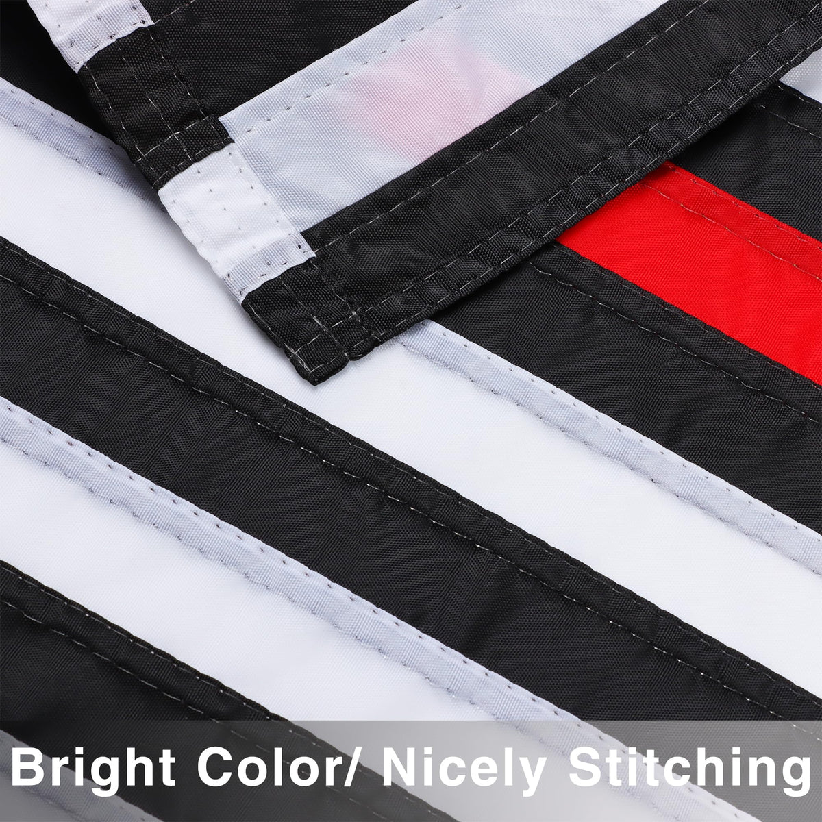 JUSHEN flag designed for outdoor weather resistance and quick-dry performance.