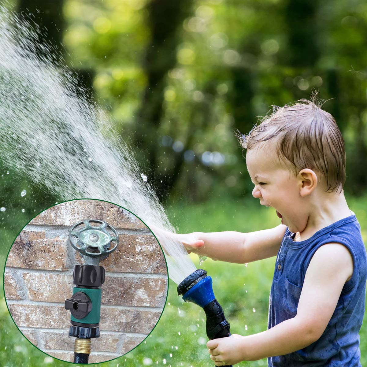 JUSONEY leak free ball valve set reduces drips during watering tasks.