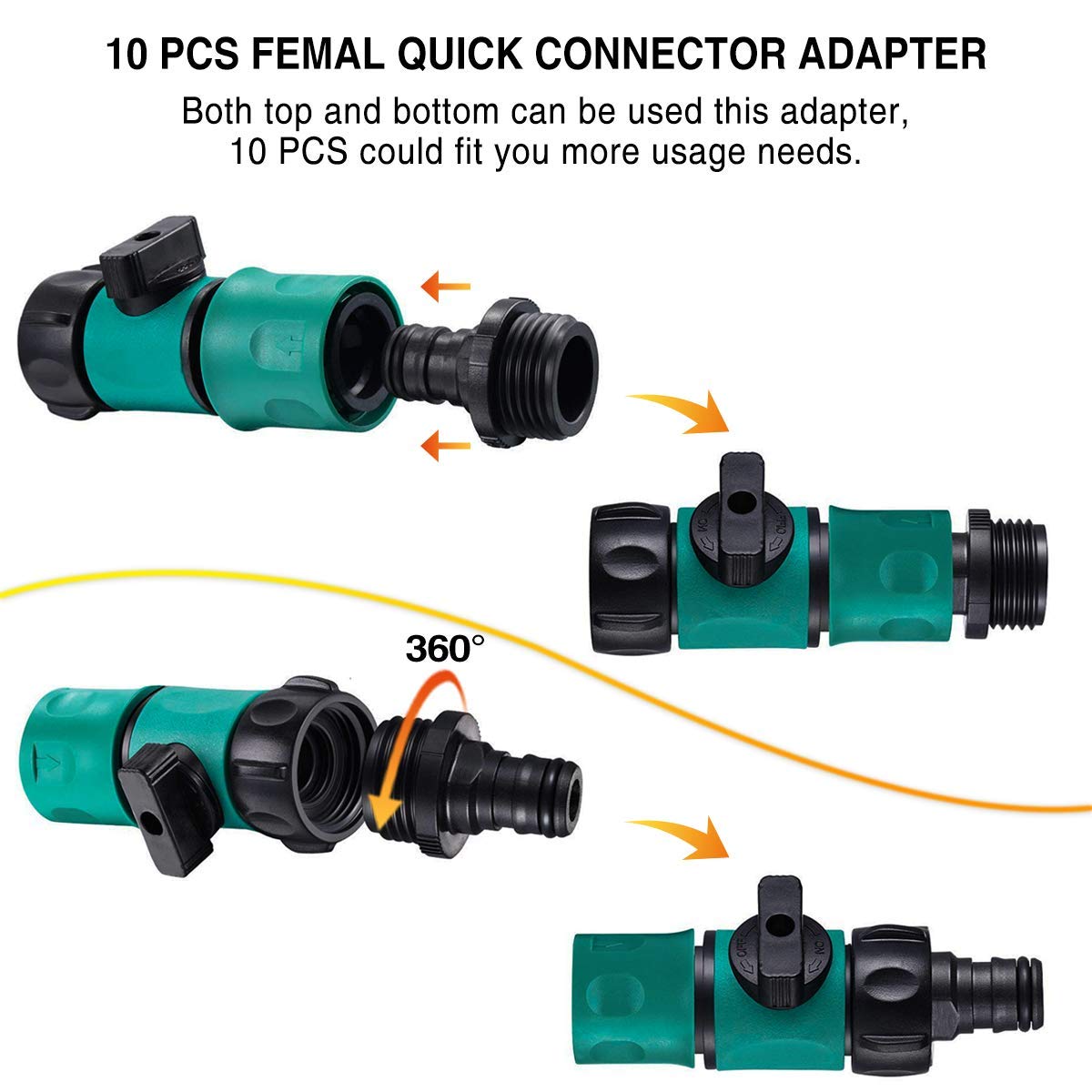 JUSONEY rubber washers set helps prevent leaks on standard fittings.