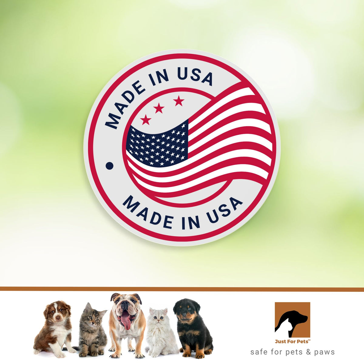Just For Pets supports animal shelters with every purchase donation notice