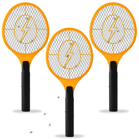Just QT fly zapper racket front view for quick indoor bug control