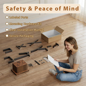 JUSTOGO sturdy anti-rust steel tubes provide lasting stability.