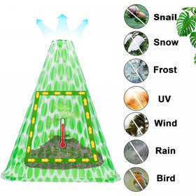 JUSUFU garden cloche serves as a bird barrier protecting sprouts