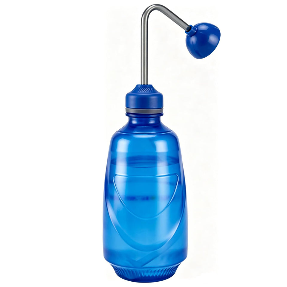 JUSUFU watering can for seedlings in blue with compact precision