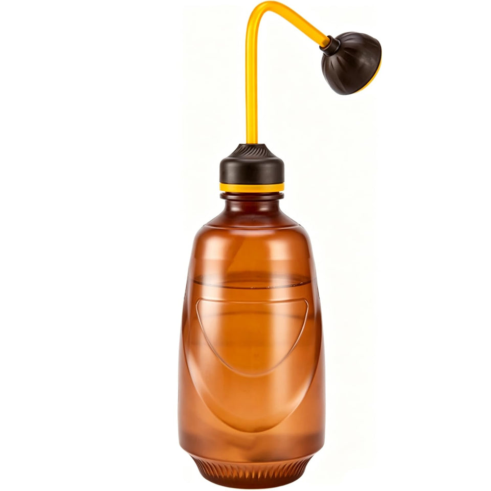 JUSUFU brown seedling watering can, a compact solution for desk plants.