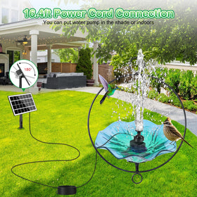 JuTai 3.5W glass panel for efficient solar pumping in sunny garden setups.