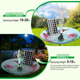 JuTai 7-nozzle set creates varied water sprays for decorative garden displays.