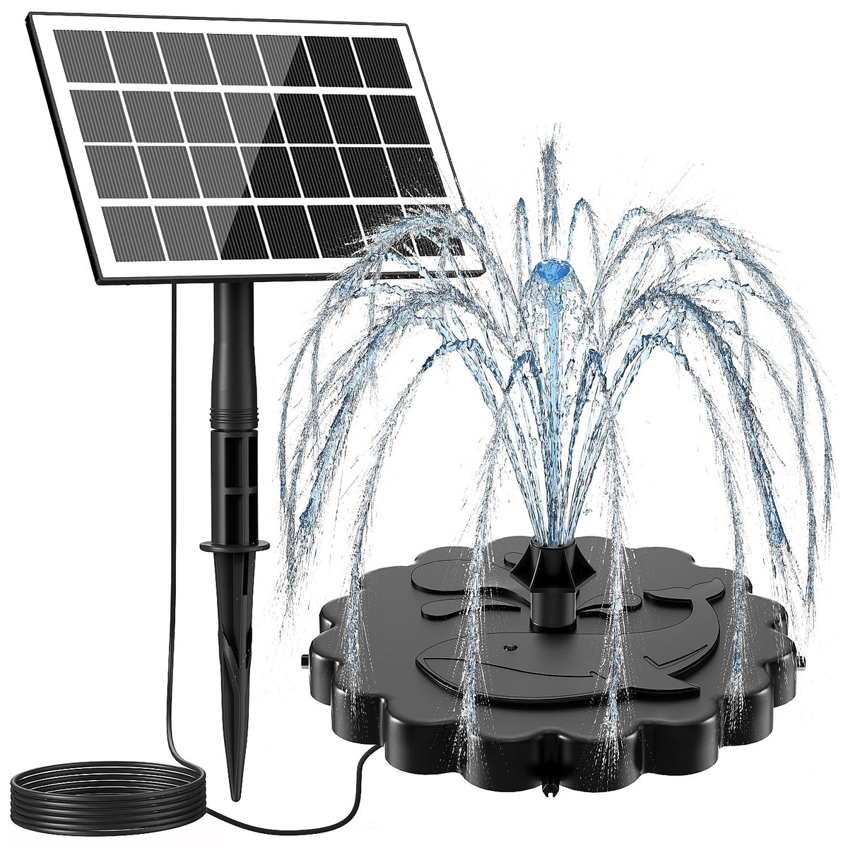 JuTai detachable floating panel on water enabling easy fountain setup.