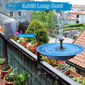 JuTai bird bath setup shows easy outdoor water feature use.