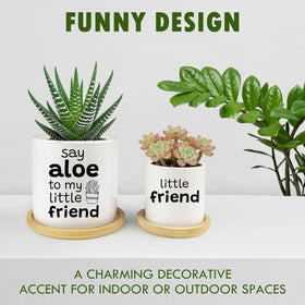 Jutasty Say Aloe pot includes a drainage hole for healthy watering.