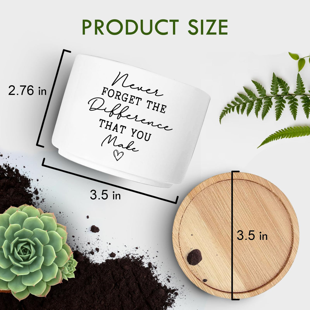 Jutasty quote planter makes a cheerful coworker appreciation gift.