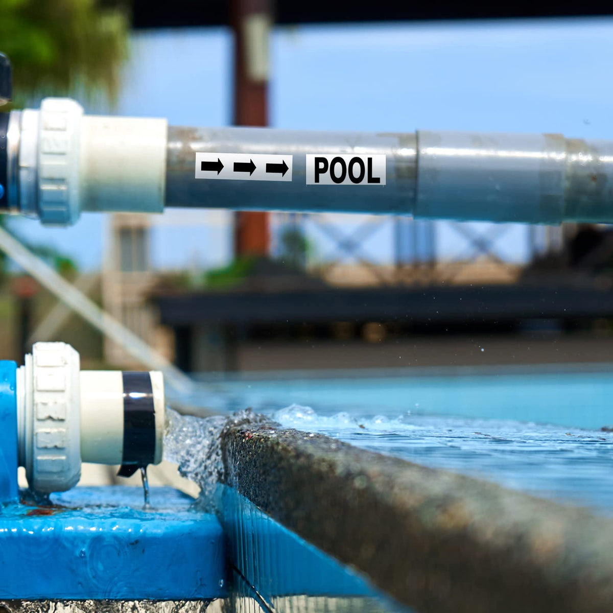 Jotom spa equipment labels distinguish components quickly.
