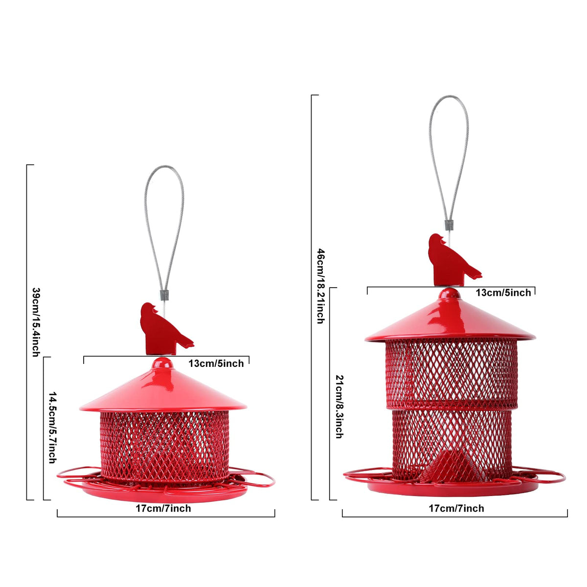 JUTYAST metal mesh tray drains moisture to keep seed dry and fresh.