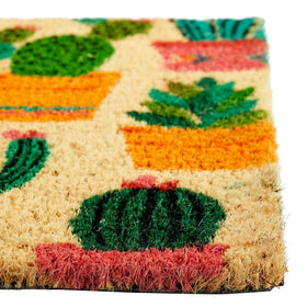 Juvale cactus welcome mat adds southwestern flair while enduring outdoor conditions