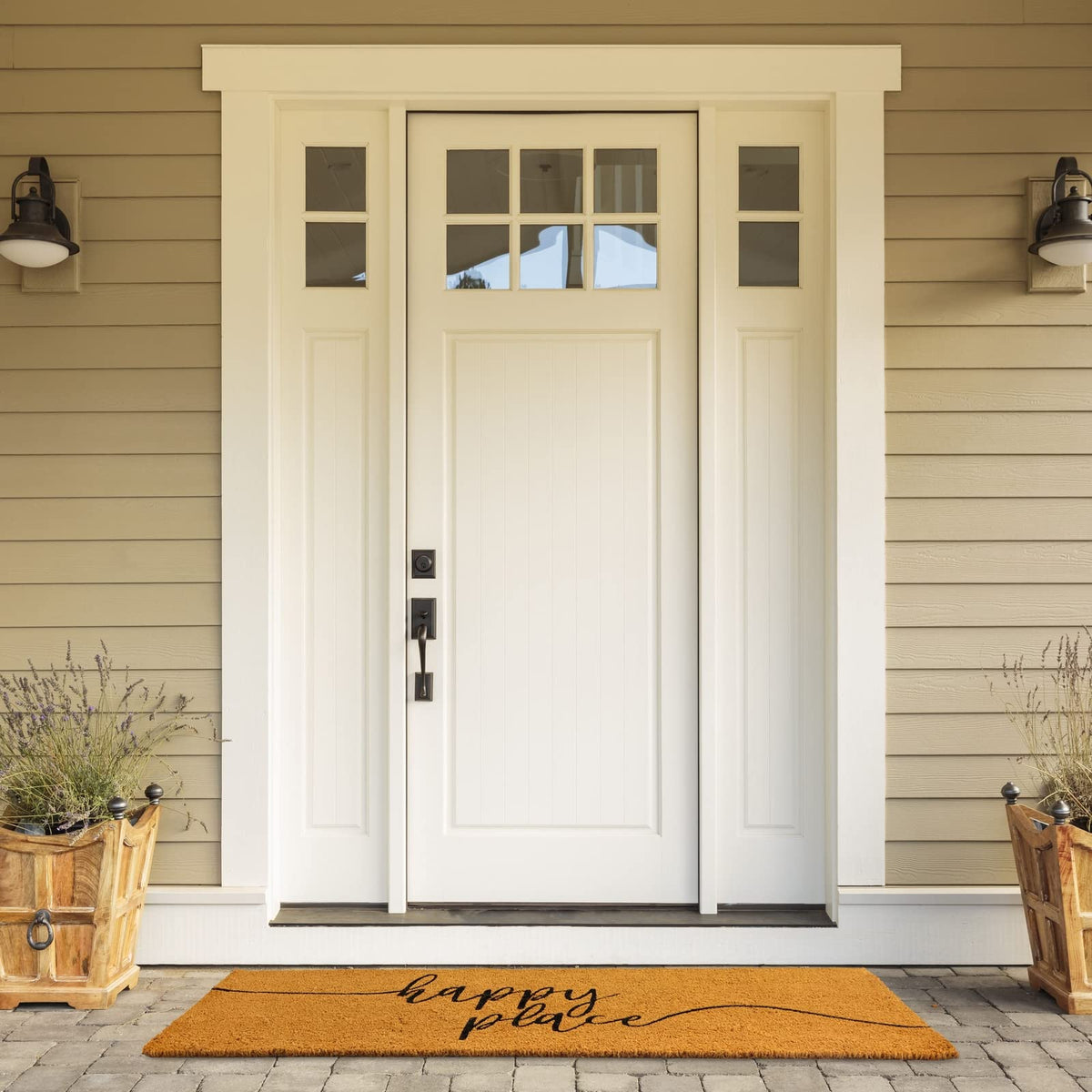 Juvale coco coir door mat for durable outdoor and indoor entrances