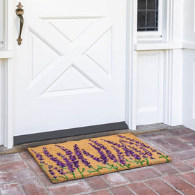 Juvale coir doormat texture closeup highlighting durable outdoor surface.