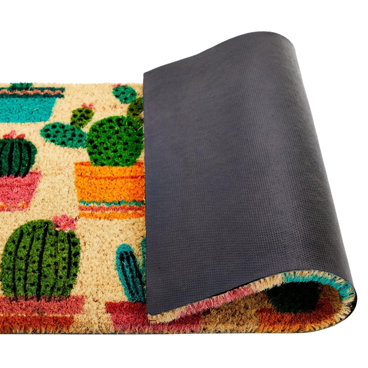Juvale coir mat with 60/40 blend effectively brushes dirt from shoes for a tidier entry