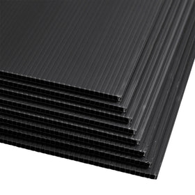 Juvale corrugated plastic board 18x24 black surface ideal for markers and vinyl decals.