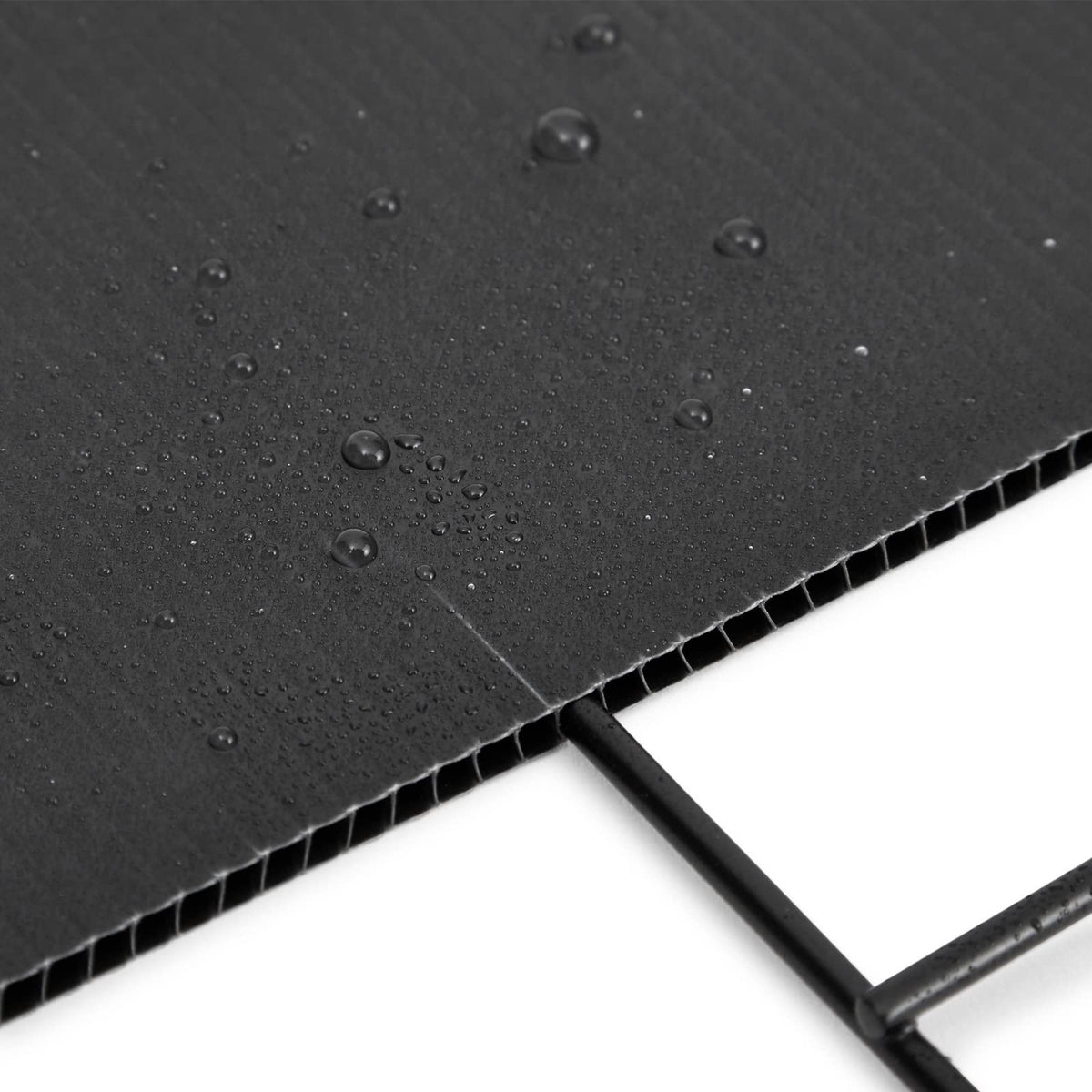 Juvale corrugated plastic board 18x24 black durable sign sheet for lawn displays.