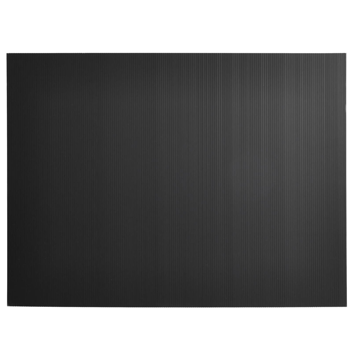 Juvale corrugated plastic board 18x24 black lightweight panel for easy transport.