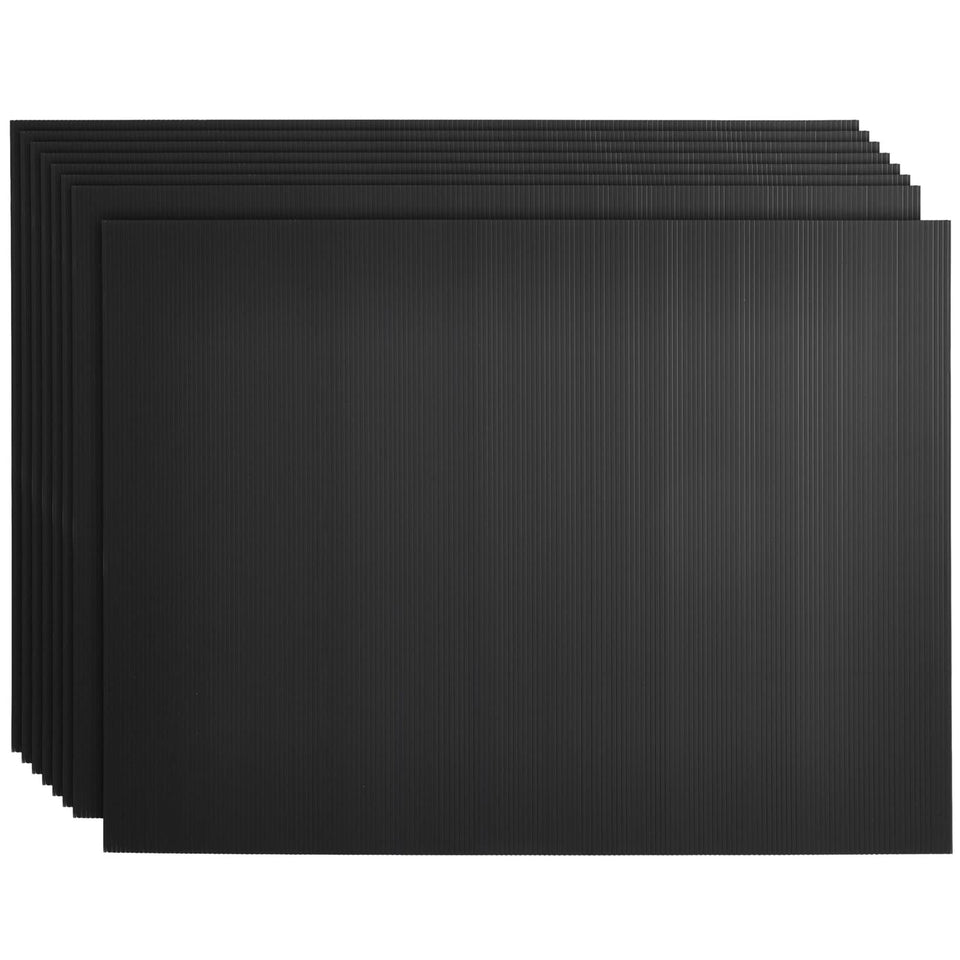Juvale corrugated plastic board 18x24 black yard sign surface for bold outdoor messaging.