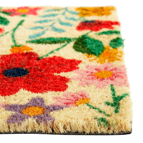 Juvale Flower Door Mat endures high-traffic entrances while remaining easy to clean.
