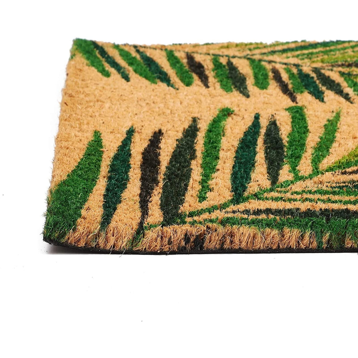 Juvale tropical entrance mat for outdoor spaces combines function with style.