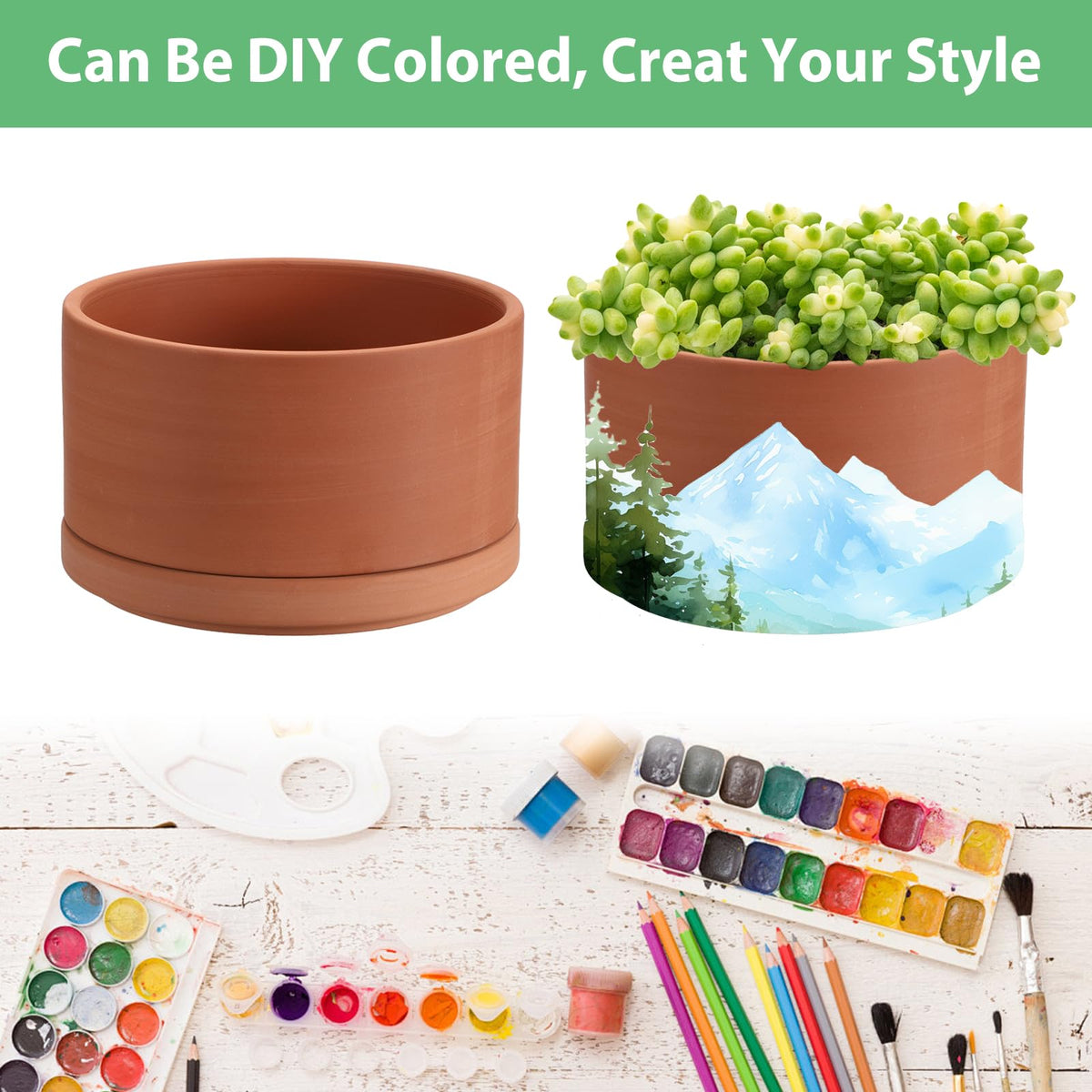 JUXYES bonsai-succulent pot for outdoor decor with rustic charm
