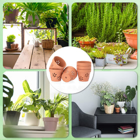 JUXYES saucer included catches excess water for clean surfaces.