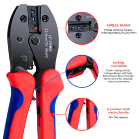 JUYLTOOL crimping tool with ratchet for precise, repeatable crimps