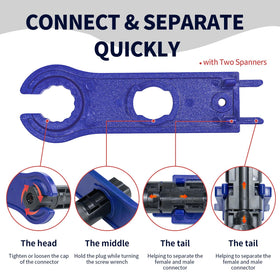 JUYLTOOL solar panel spanners ease connecting and disconnecting connectors