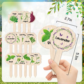 JUYRLE herb garden markers with bright colors boost visibility and garden charm.