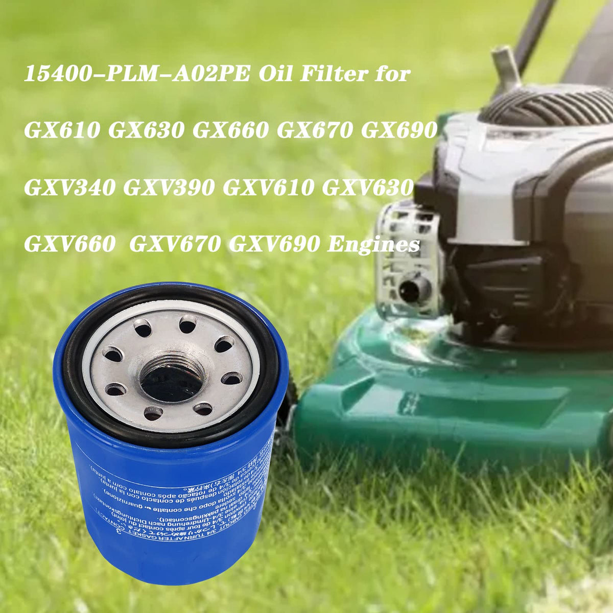 Jvfnxpm oil filter compatibility chart confirms engine range for GX models.