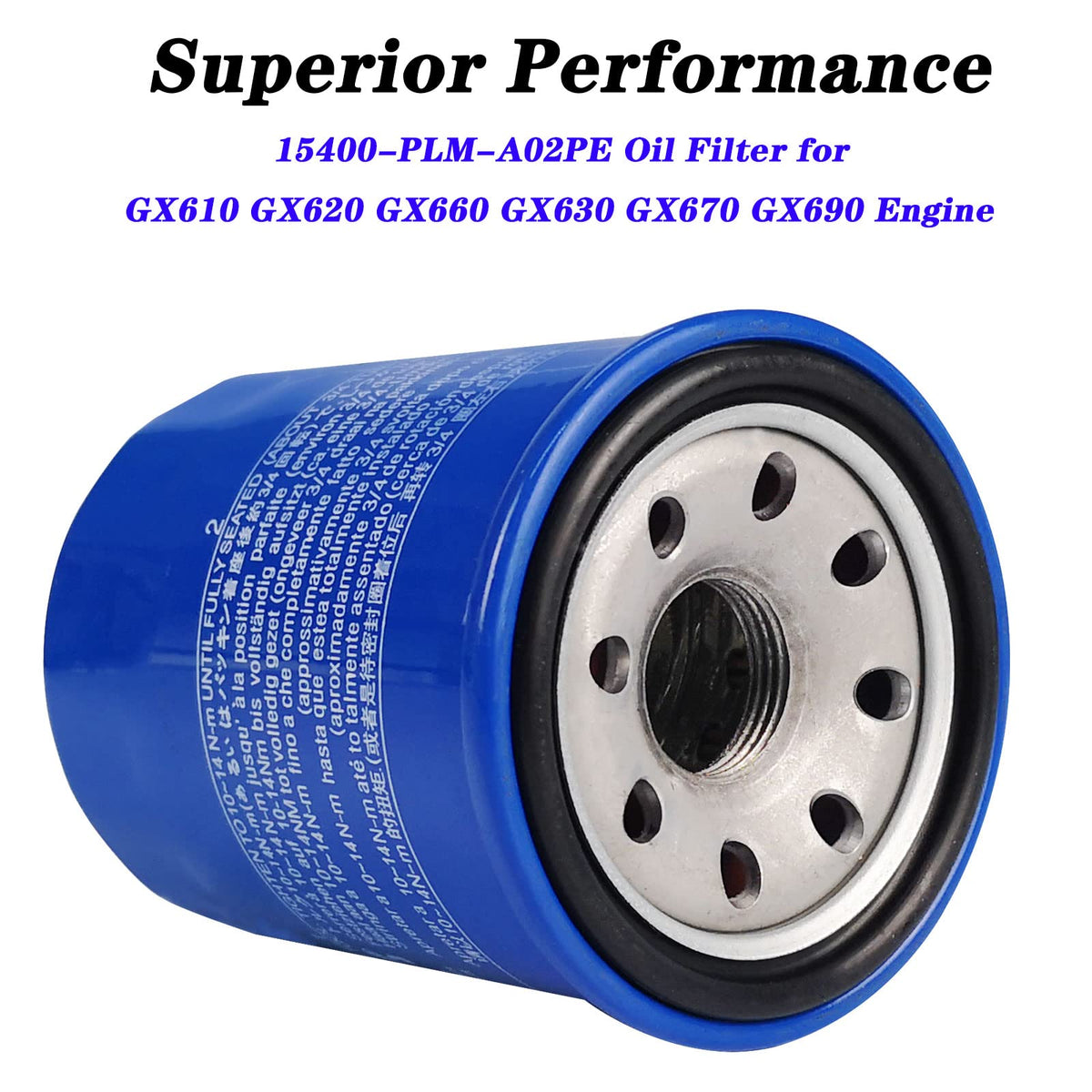 Jvfnxpm oil filter side view highlights rugged construction for GX-series engines.