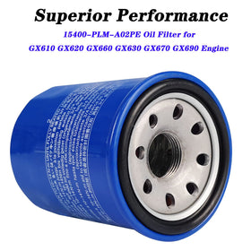 Jvfnxpm oil filter side view highlights rugged construction for GX-series engines.