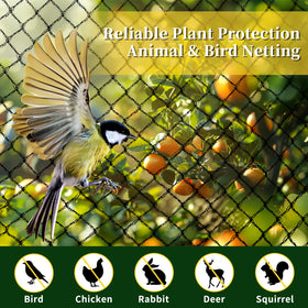 Jvgoo bird netting close-up of 1/2-inch mesh showing durability