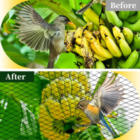 Jvgoo bird netting acts as a deer barrier for garden perimeters