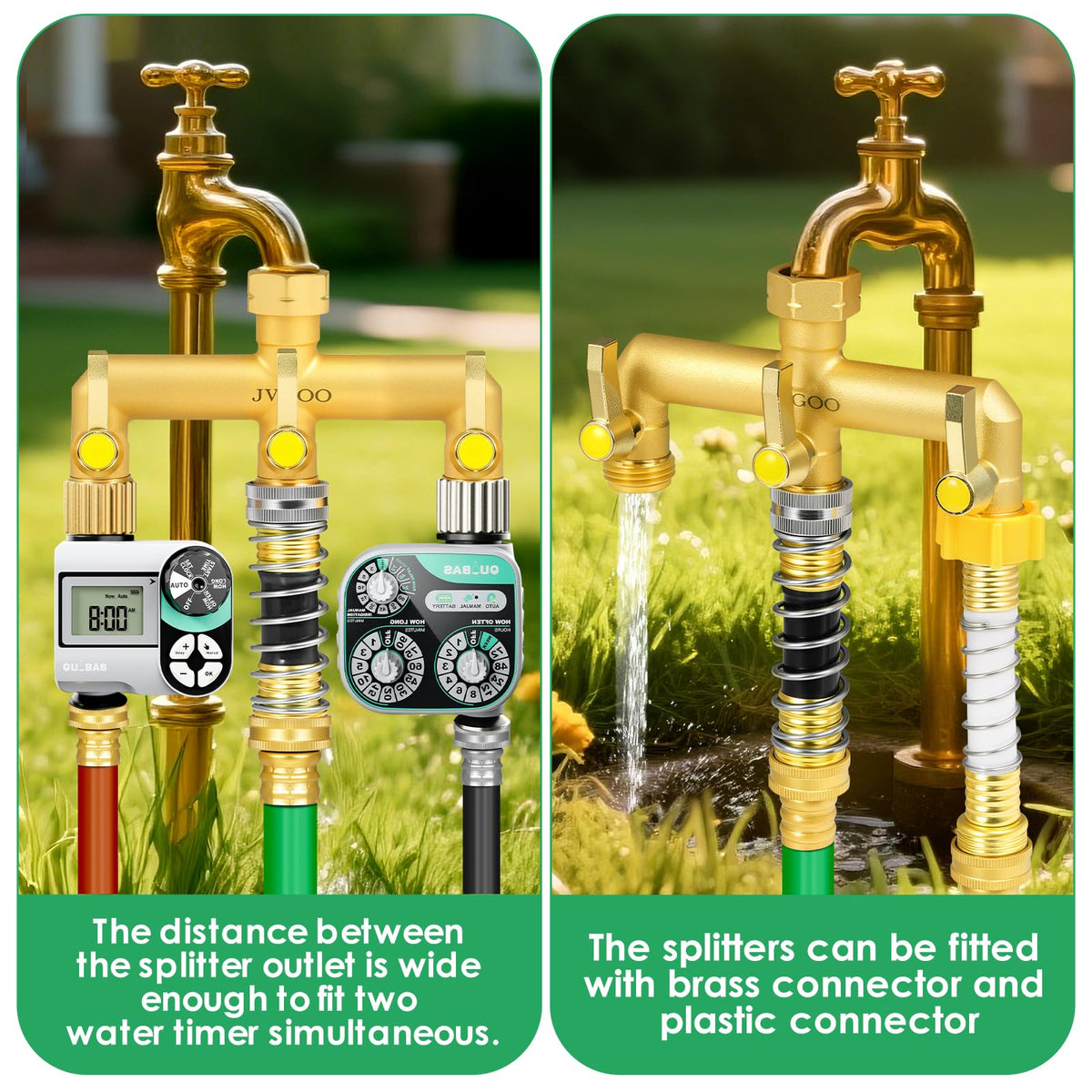 Jvgoo easy tool-free installation photo demonstrating simple faucet connection.