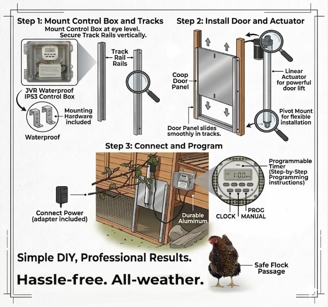 JVR IP53 control box with rugged components withstands sun, wind, and rain