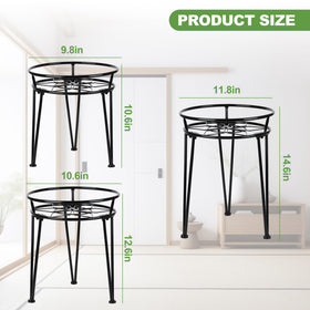 Jvtoo three-legged design plant stand provides stable indoor support for tall pots.