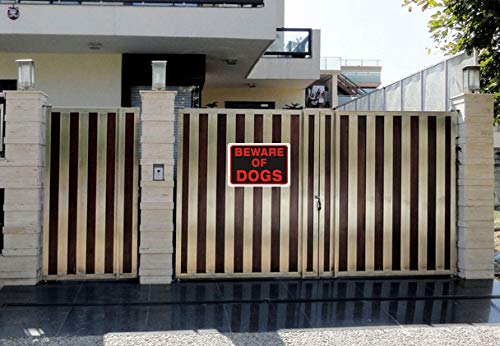 JW Signs Beware of Dogs sign durable 40mil aluminum emphasizes long outdoor life.