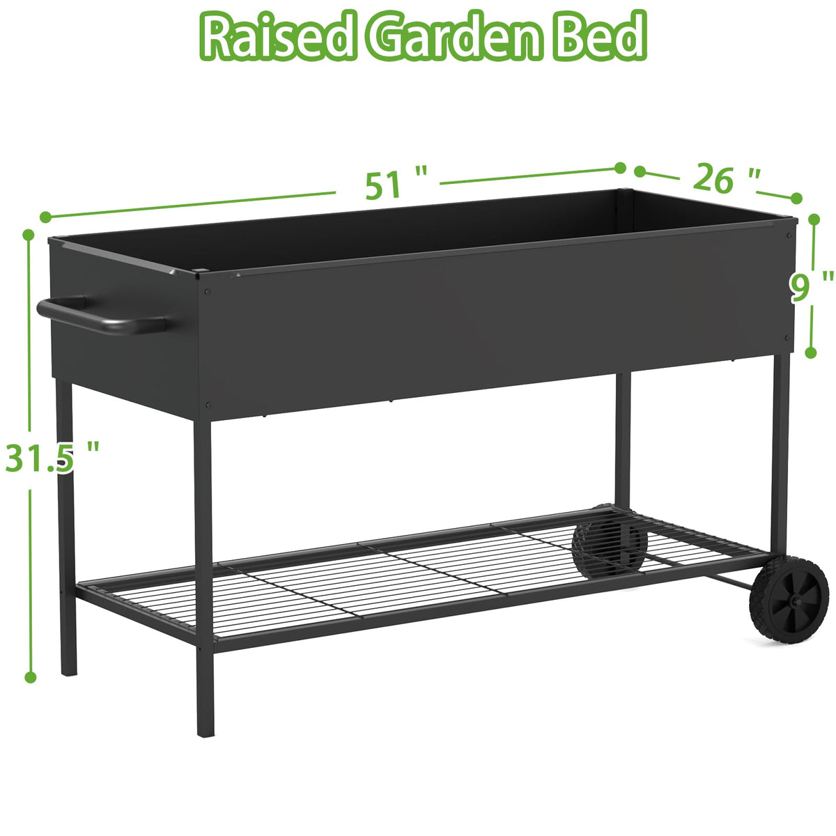 JWPEHOE raised garden bed depth nine inches for spacious planting options.