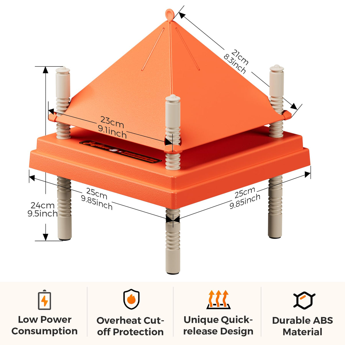 JXJHOVV anti-roosting cone prevents droppings and keeps the plate clean