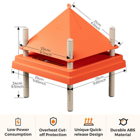 JXJHOVV anti-roosting cone prevents droppings and keeps the plate clean
