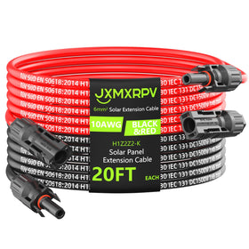 JXMXRPV solar panel extension cable 20ft for flexible placement