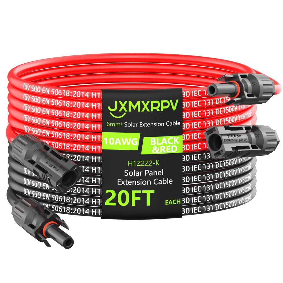 JXMXRPV solar panel extension cable 20ft for flexible placement